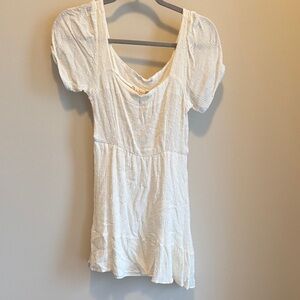 Altar'd State White Textured Mini Dress